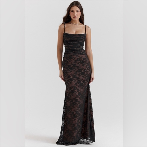 House of CB Artemis Black Maxi Lace Dress - Picture 5 of 14